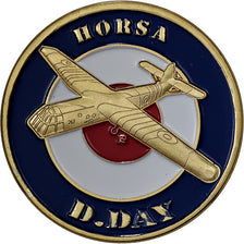 Frankreich, Medaille, D.Day - Horsa et Spitfire, Stahl, Colourized, UNZ