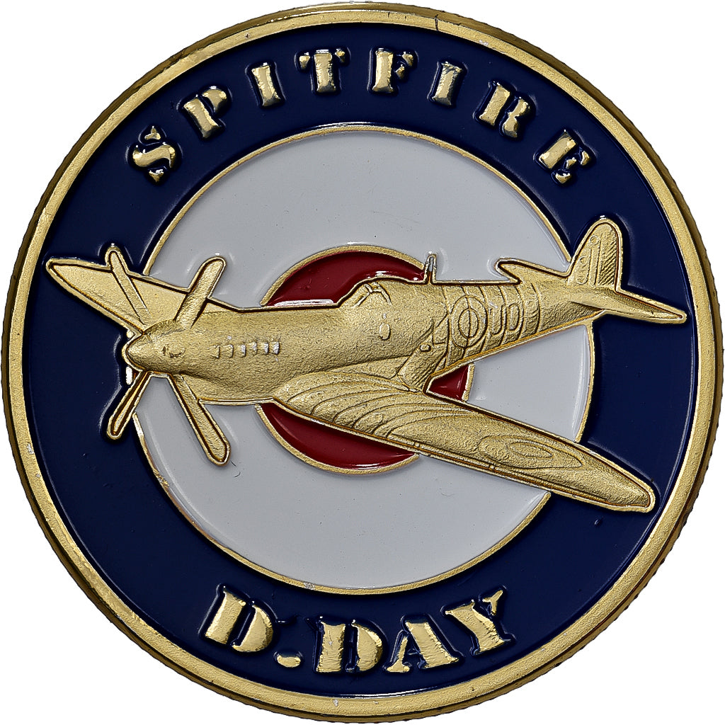 Frankreich, Medaille, D.Day - Horsa et Spitfire, Stahl, Colourized, UNZ