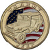 France, Medal, US Army, Jeep, Steel, Colourized, MS(63)