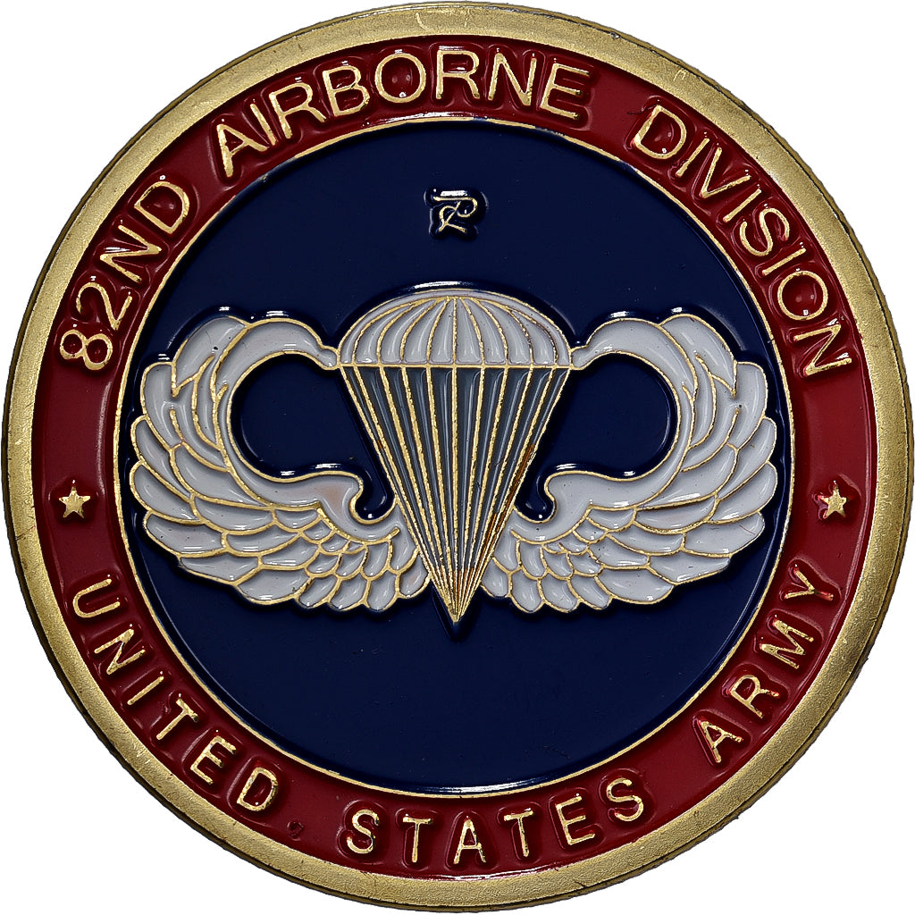 France, Medal, Airborne - 82nd division, Steel, Colourized, MS(63)