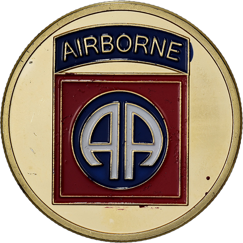 France, Medal, Airborne - 82nd division, Steel, Colourized, MS(63)