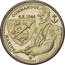 Frankreich, Medaille, Commando Kieffer - Fusiliers Marins, Stahl, Colourized