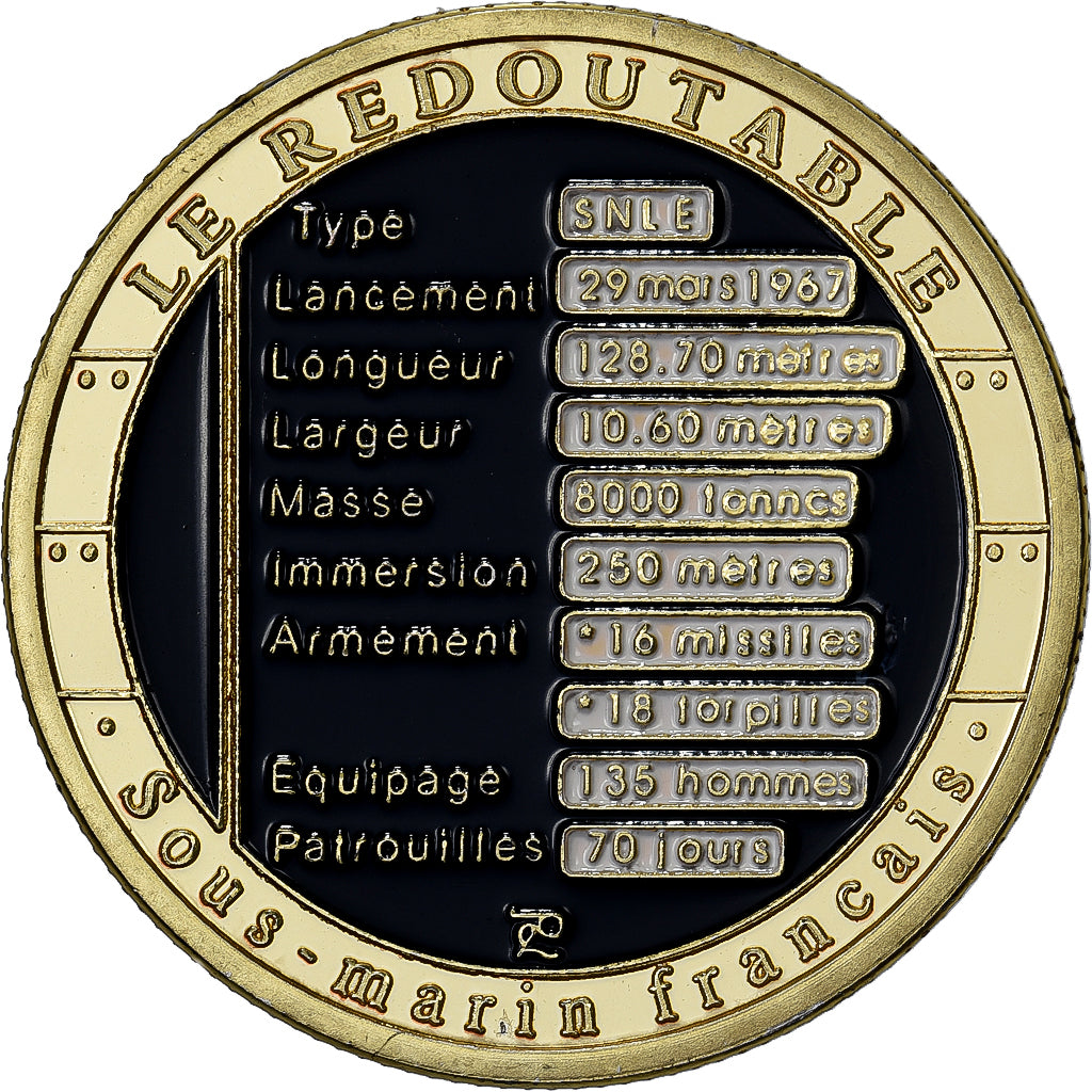 Frankreich, Medaille, Cherbourg - La Cité de la Mer - Le Redoutable, Stahl