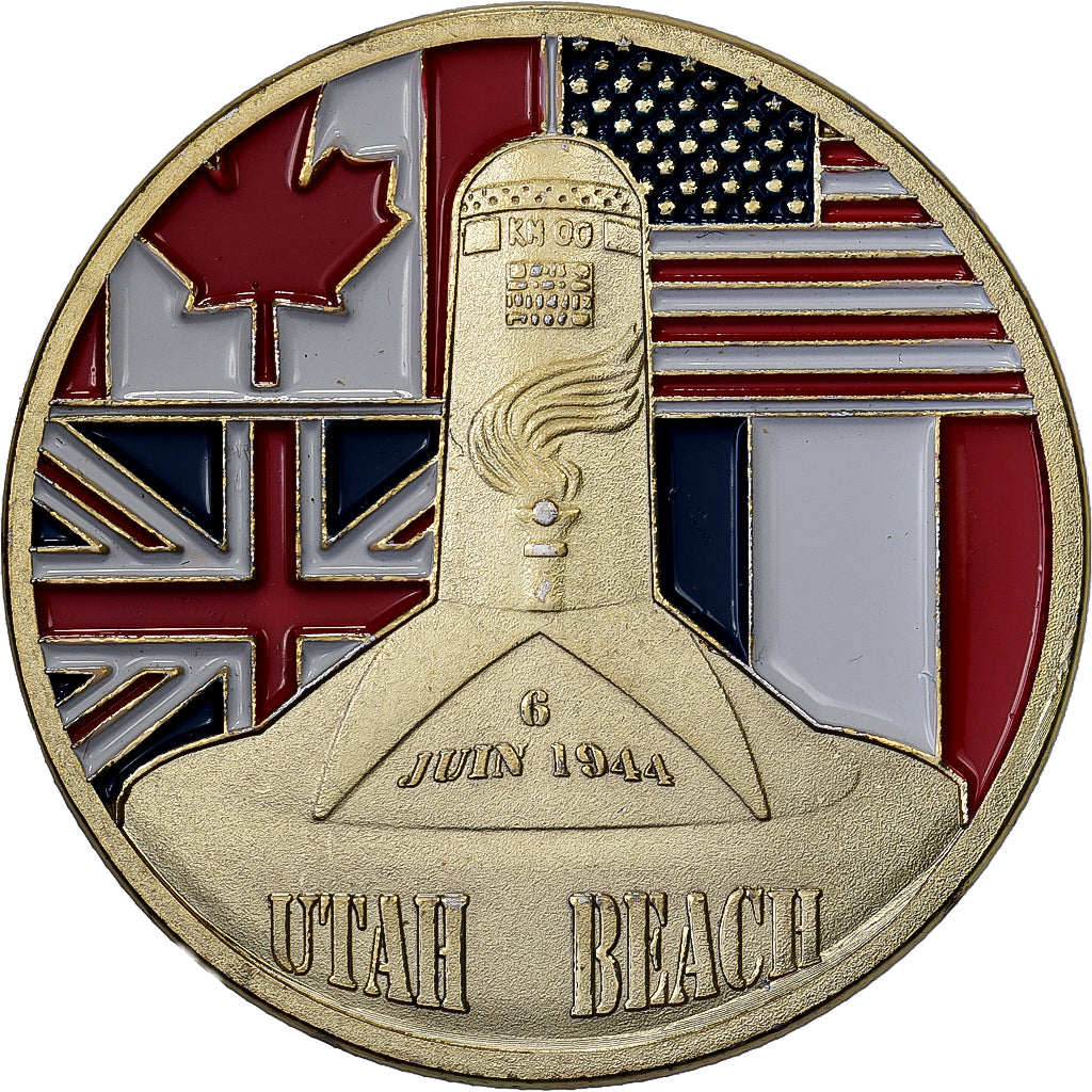 Frankreich, Medaille, Normandie -Utah Beach - 6 juin 1944, Undated (2013), Gilt