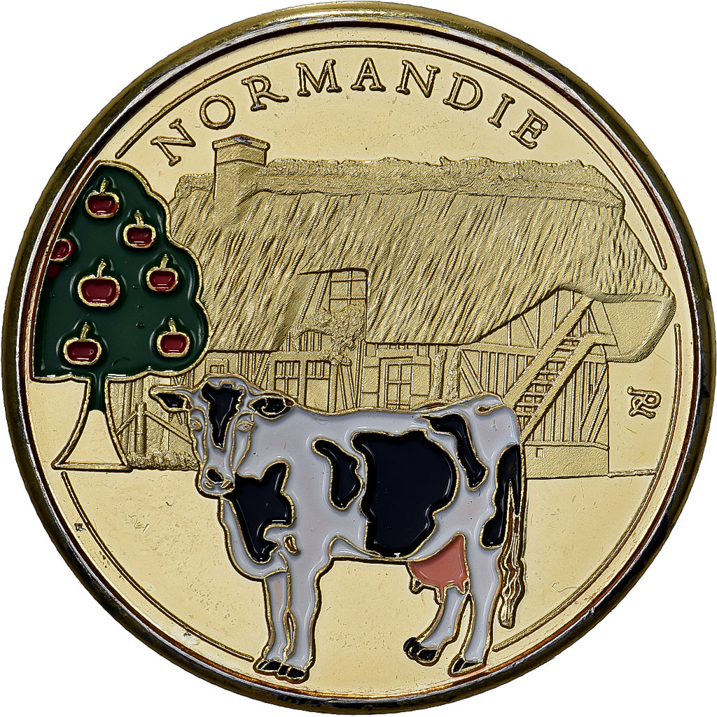 Francja, medal, Normandie, Stal, Colourized, MS(63)