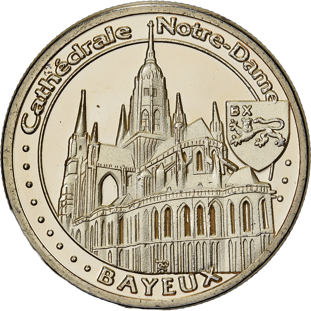 Frankreich, Medaille, Bayeux - Cathédrale Notre-Dame, Stahl, Colourized, UNZ