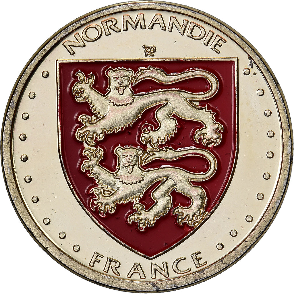 Frankreich, Medaille, Bayeux - Cathédrale Notre-Dame, Stahl, Colourized, UNZ