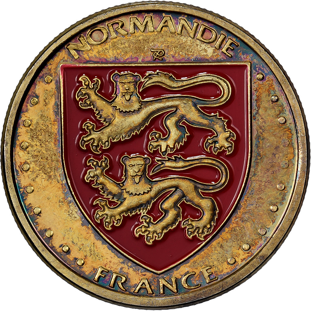 Frankreich, Medaille, Honfleur - Eglise Ste Catherine, Stahl, Colourized, UNZ