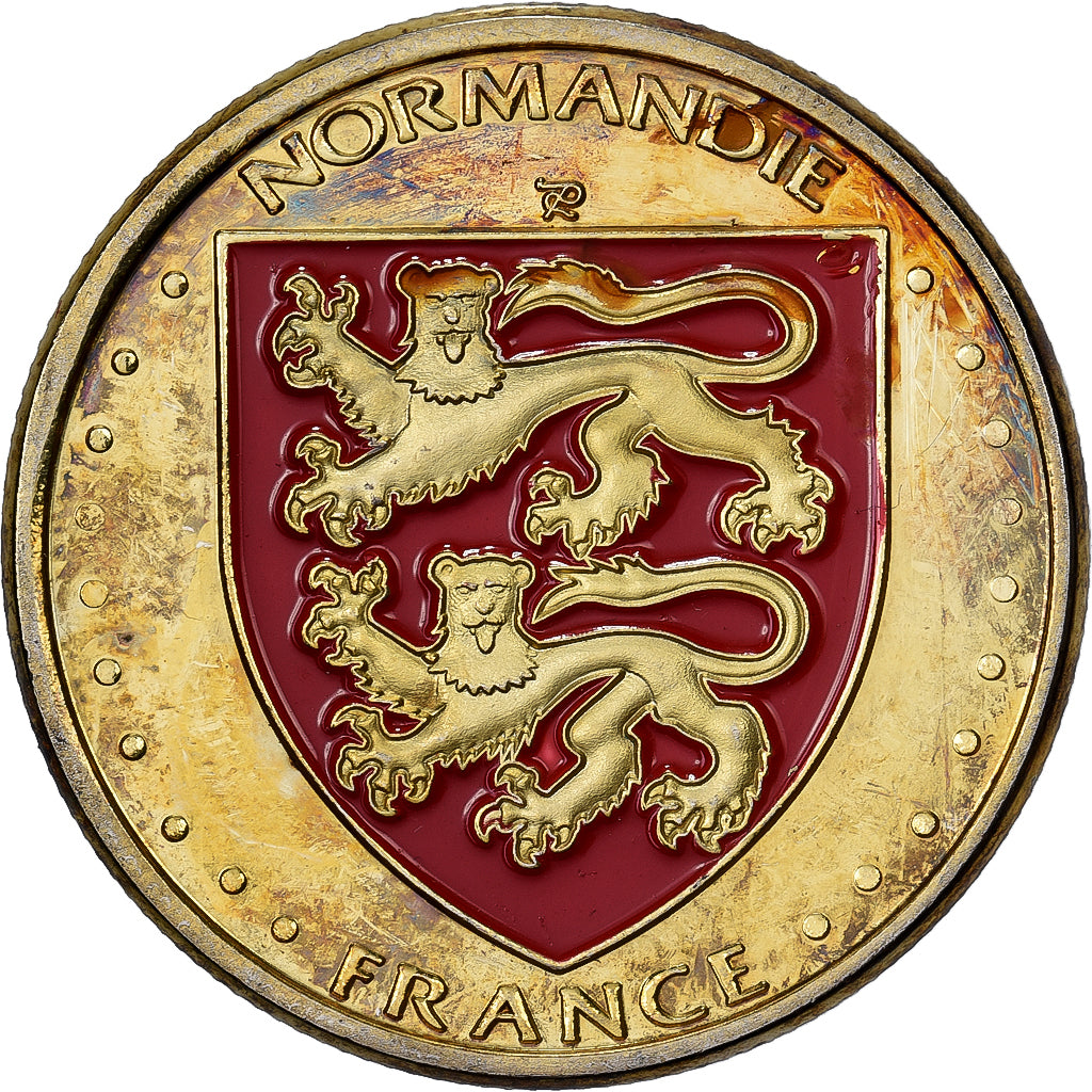 Frankreich, Medaille, Honfleur - Le vieux bassin, Stahl, Colourized, UNZ