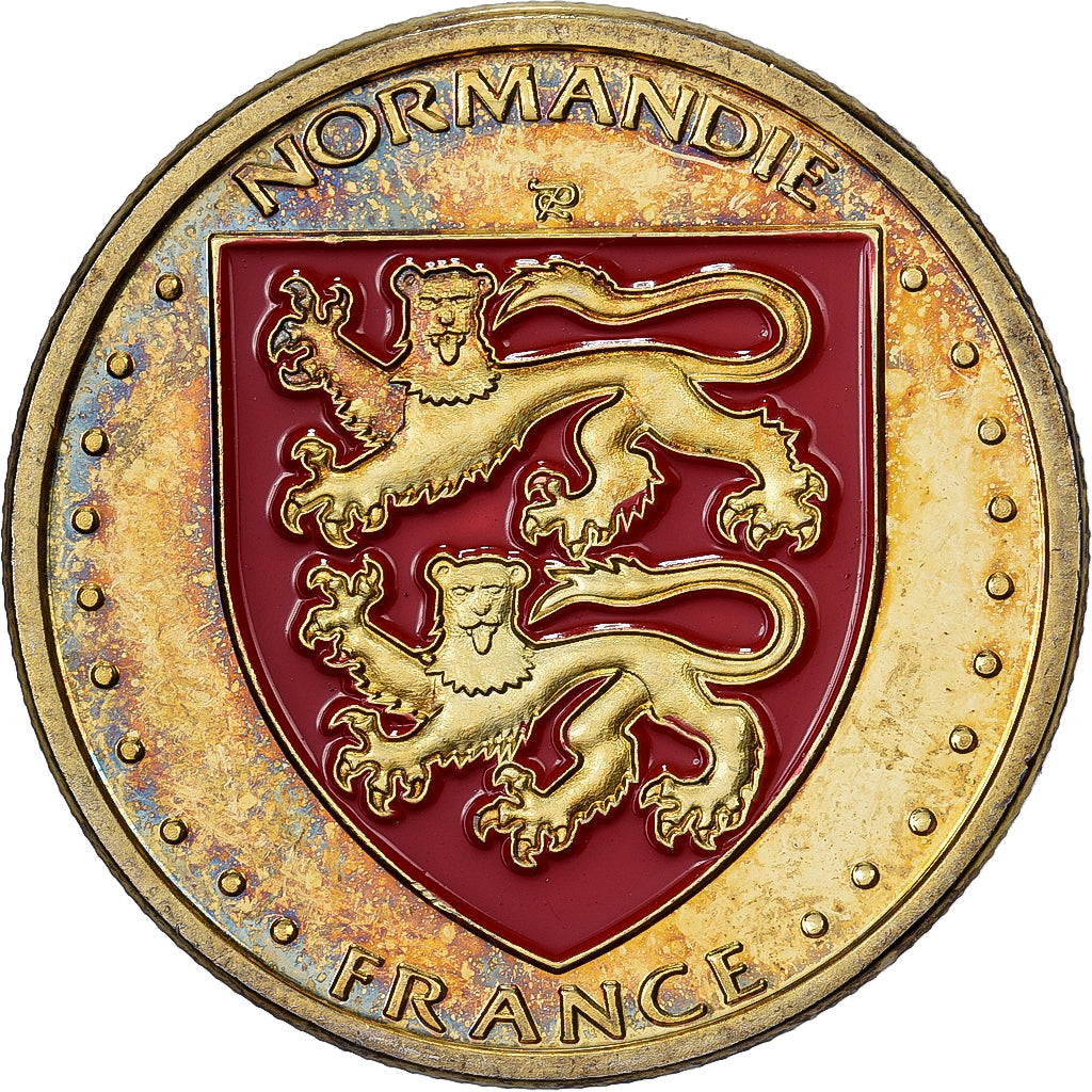 Frankreich, Medaille, Honfleur, la Lieutenance, Stahl, Colourized, UNZ