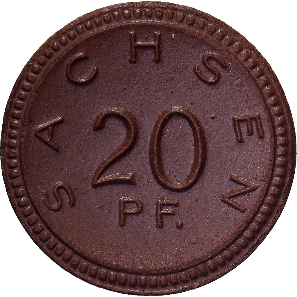 Deutschland, Weimarer Republik, Federal state of Saxony, 20 Pfennig, 1921, UNZ