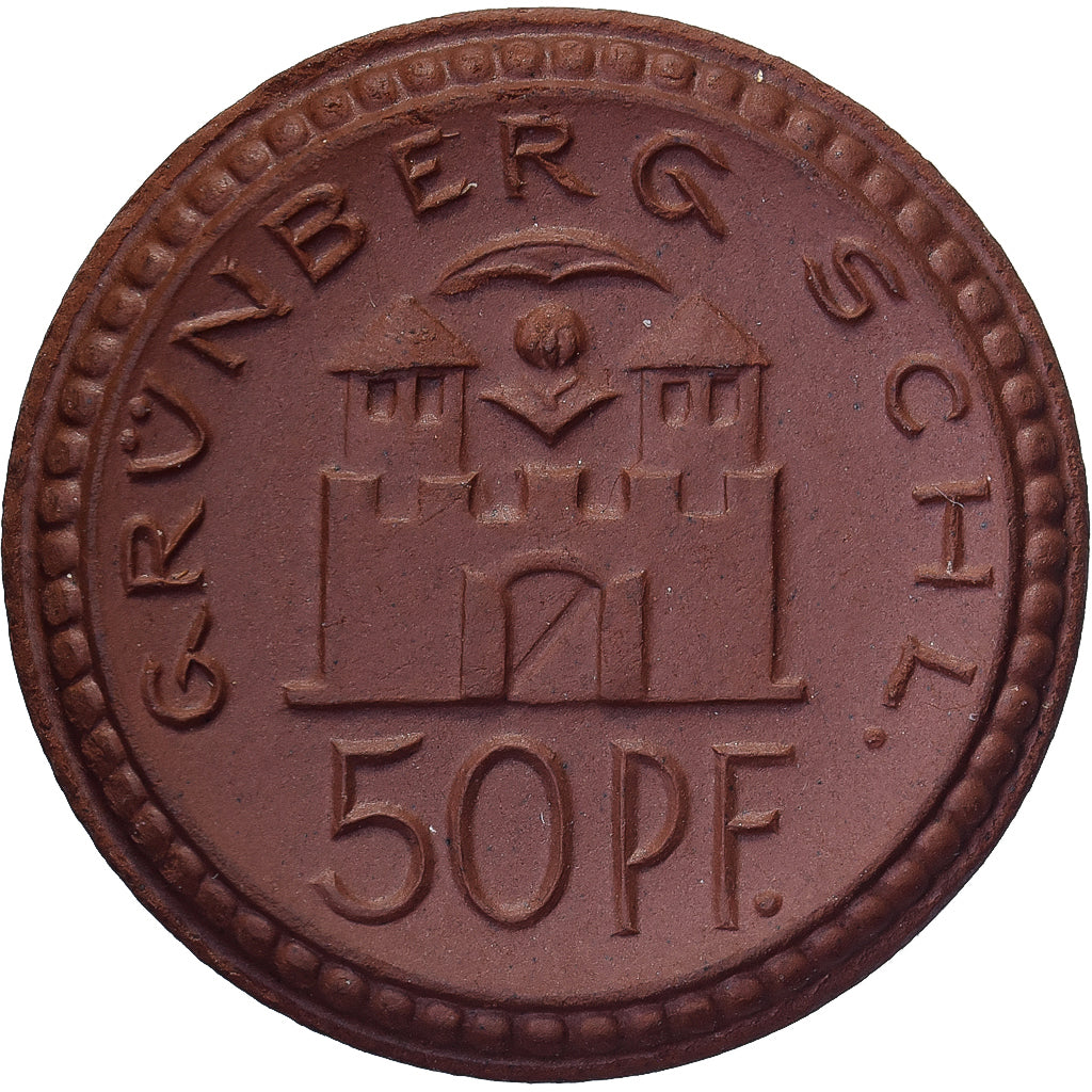 GERMANIA, REPUBBLICA DI WEIMAR, Stadt Grünberg, 50 Pfennig, 1921, SPL