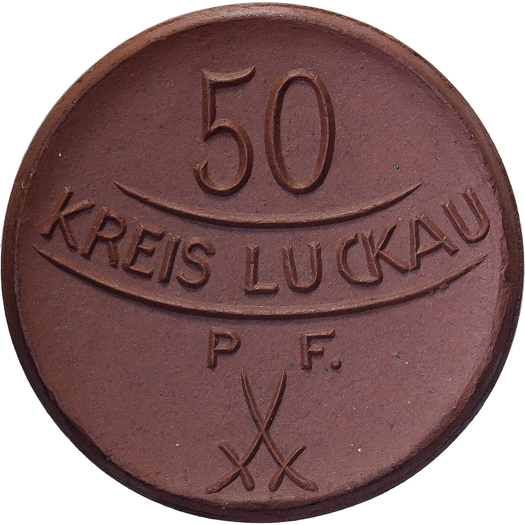 Deutschland, Weimarer Republik, Stadt Luckau, 50 Pfennig, 1921, UNZ, Porzellan