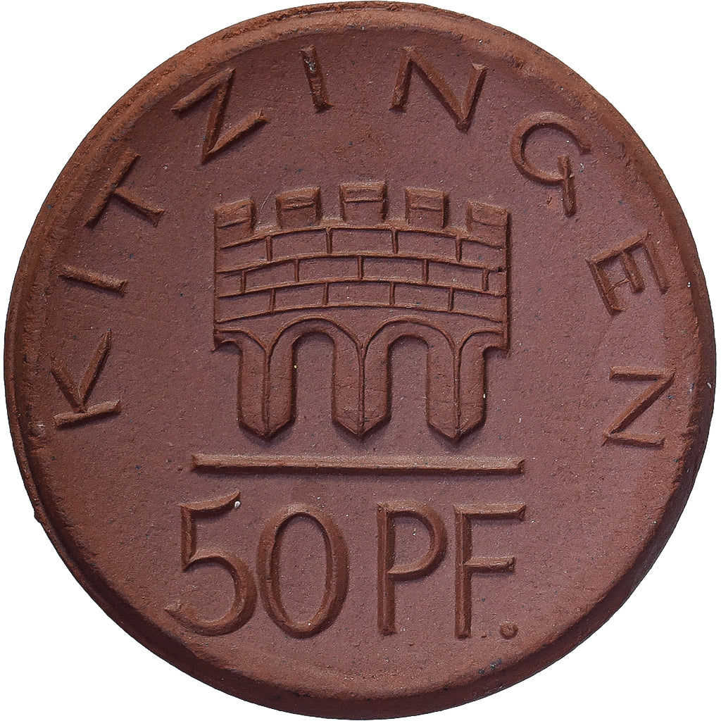 NIEMCY, REP. WEIMARSKA, Stadt Kitzingen, 50 Pfennig, 1921, MS(63), Porcelana