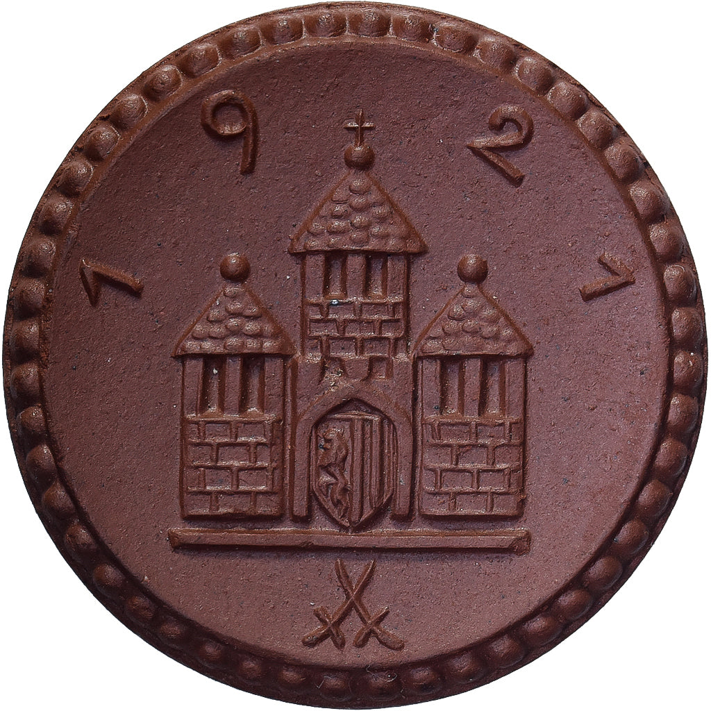 NIEMCY, REP. WEIMARSKA, Stadt Freiberg, 50 Pfennig, 1921, MS(63), Porcelana