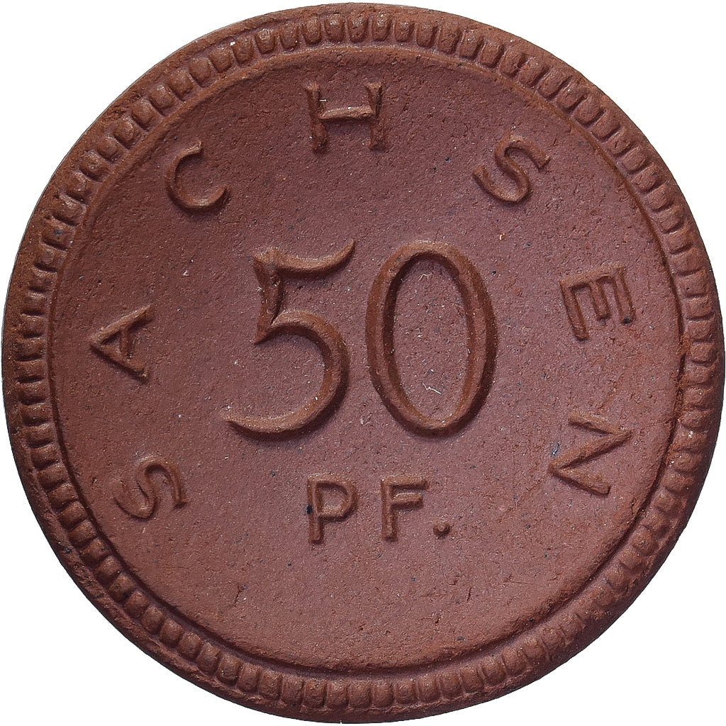 Deutschland, Weimarer Republik, Federal state of Saxony, 50 Pfennig, 1921, UNZ