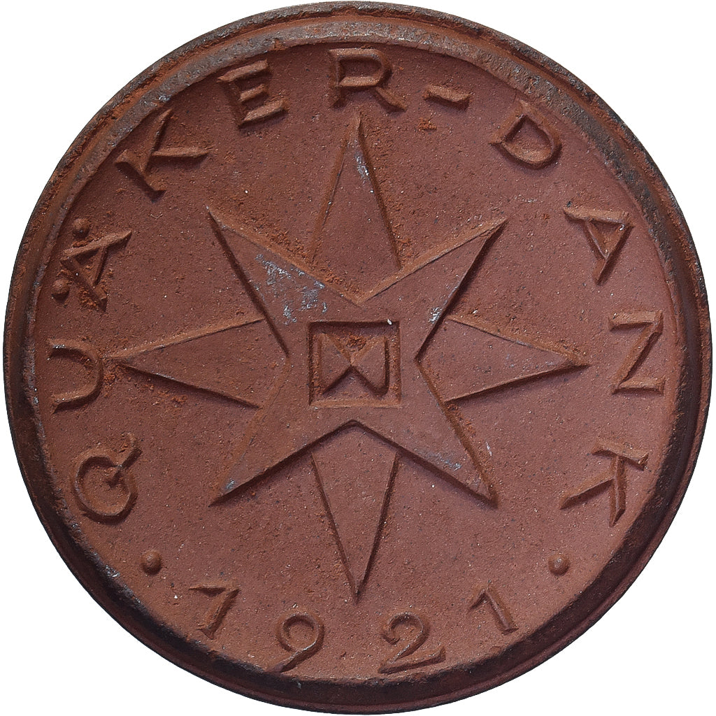 ALEMANIA - REPÚBLICA DE WEIMAR, Stadt Gotha, 50 Pfennig, 1921, SC, Porcelana