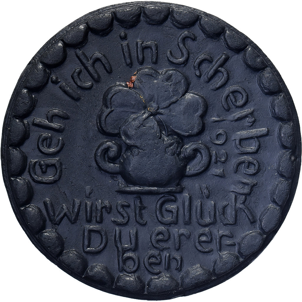 Weimar Republic, Municipality of Höhr, 25 Pfennig, 1921, MS(63), Porcelain