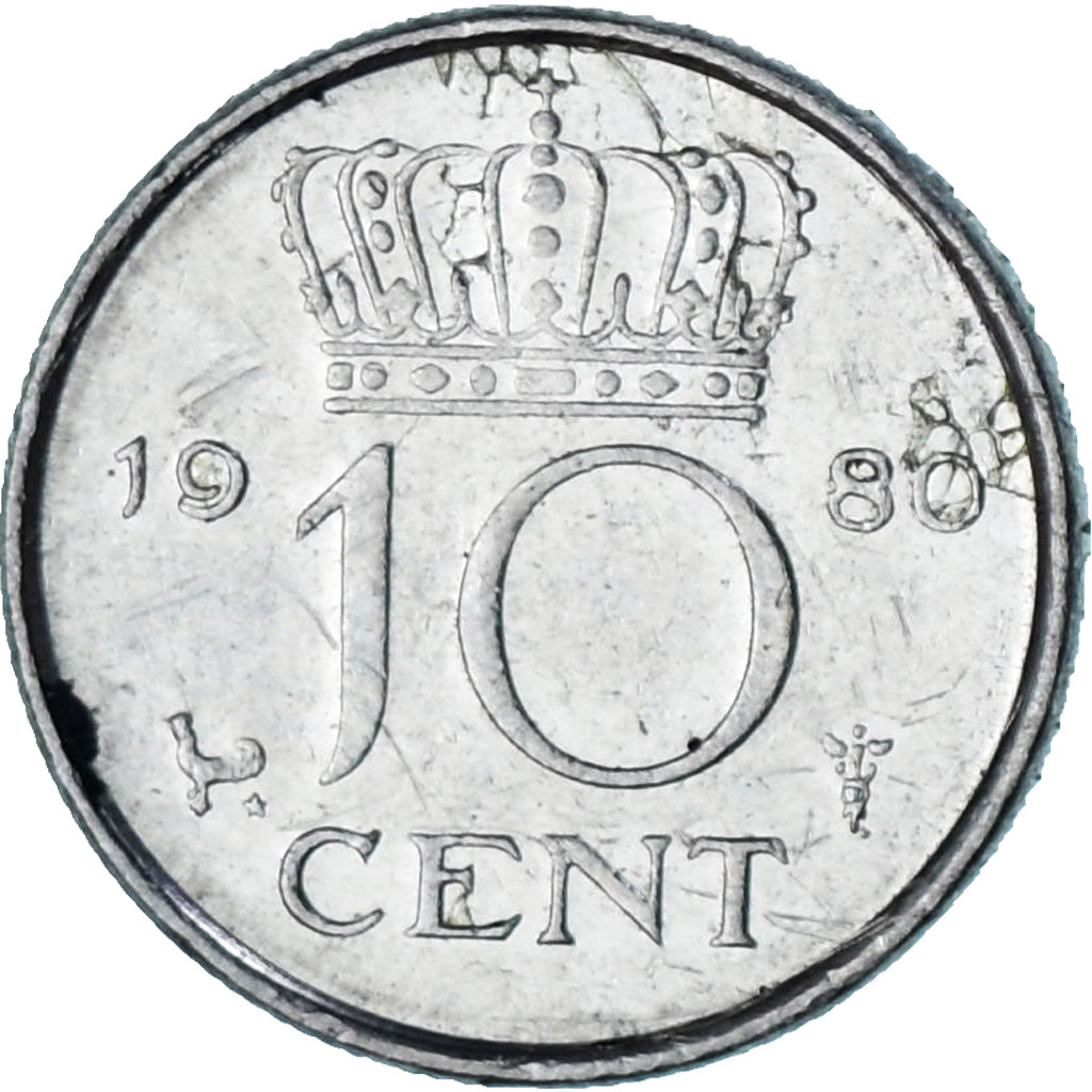 Paesi Bassi, 10 Cents, 1980