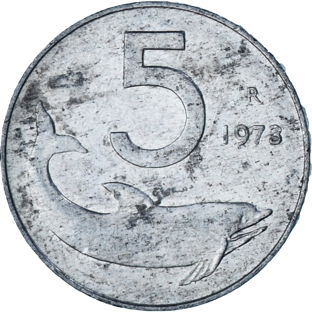 Italie, 5 Lire, 1973