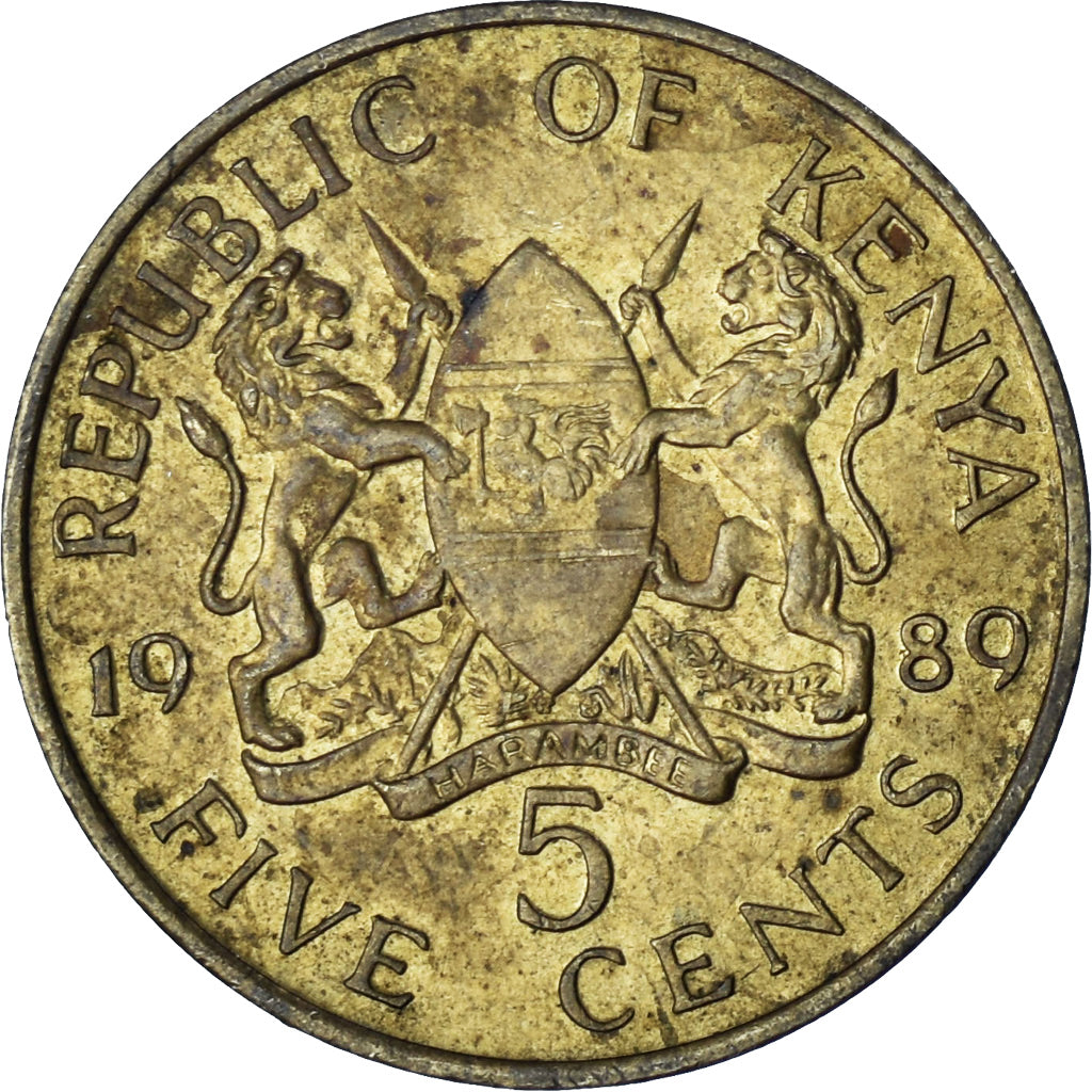 Kenya, 5 Cents, 1989