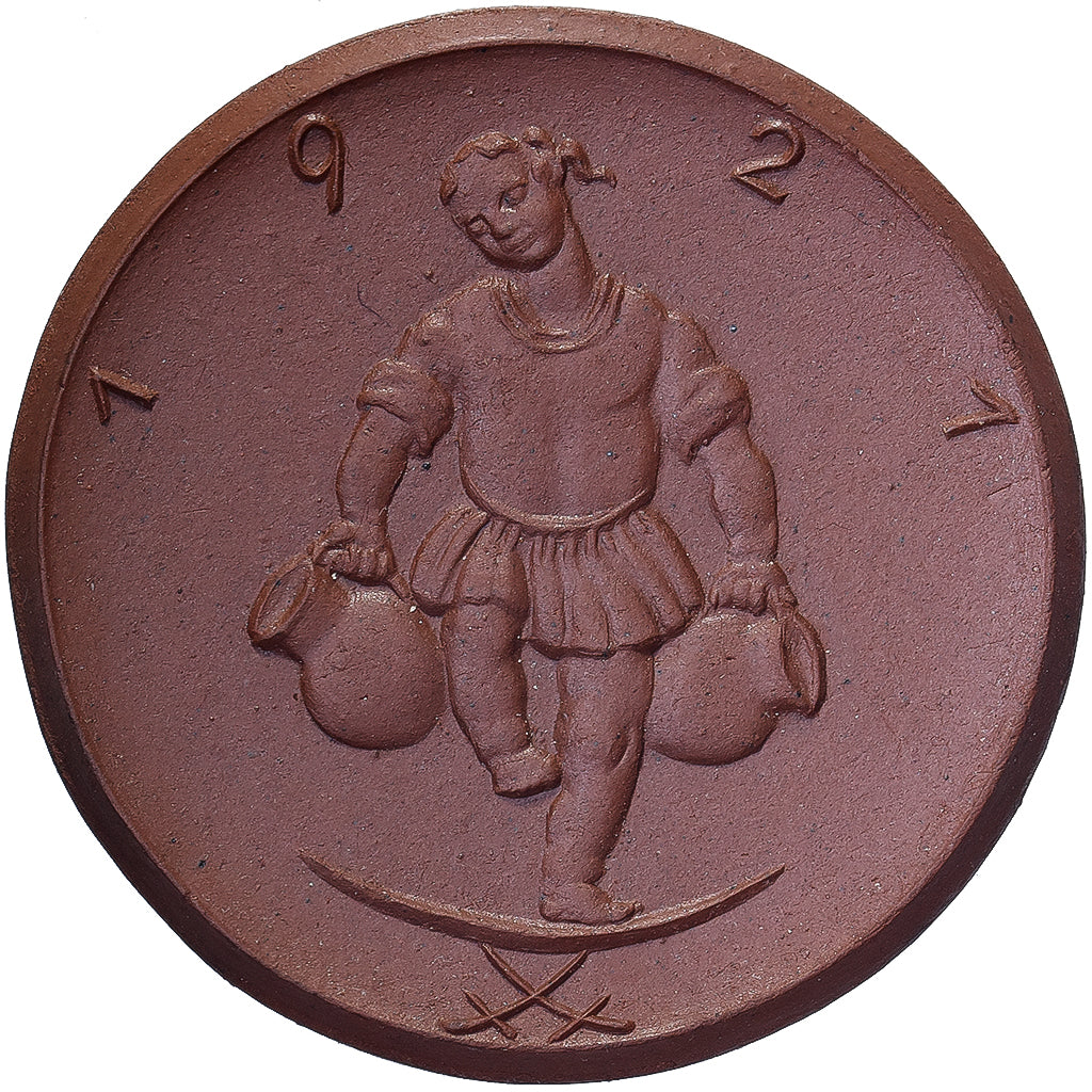 ALEMANIA - REPÚBLICA DE WEIMAR, Stadt Kitzingen, 3 Mark, 1921, SC, Porcelana