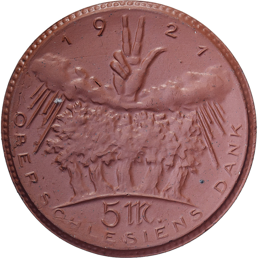 Weimar Republic, Germany, 5 Mark, 1921, MS(63), Porcelain