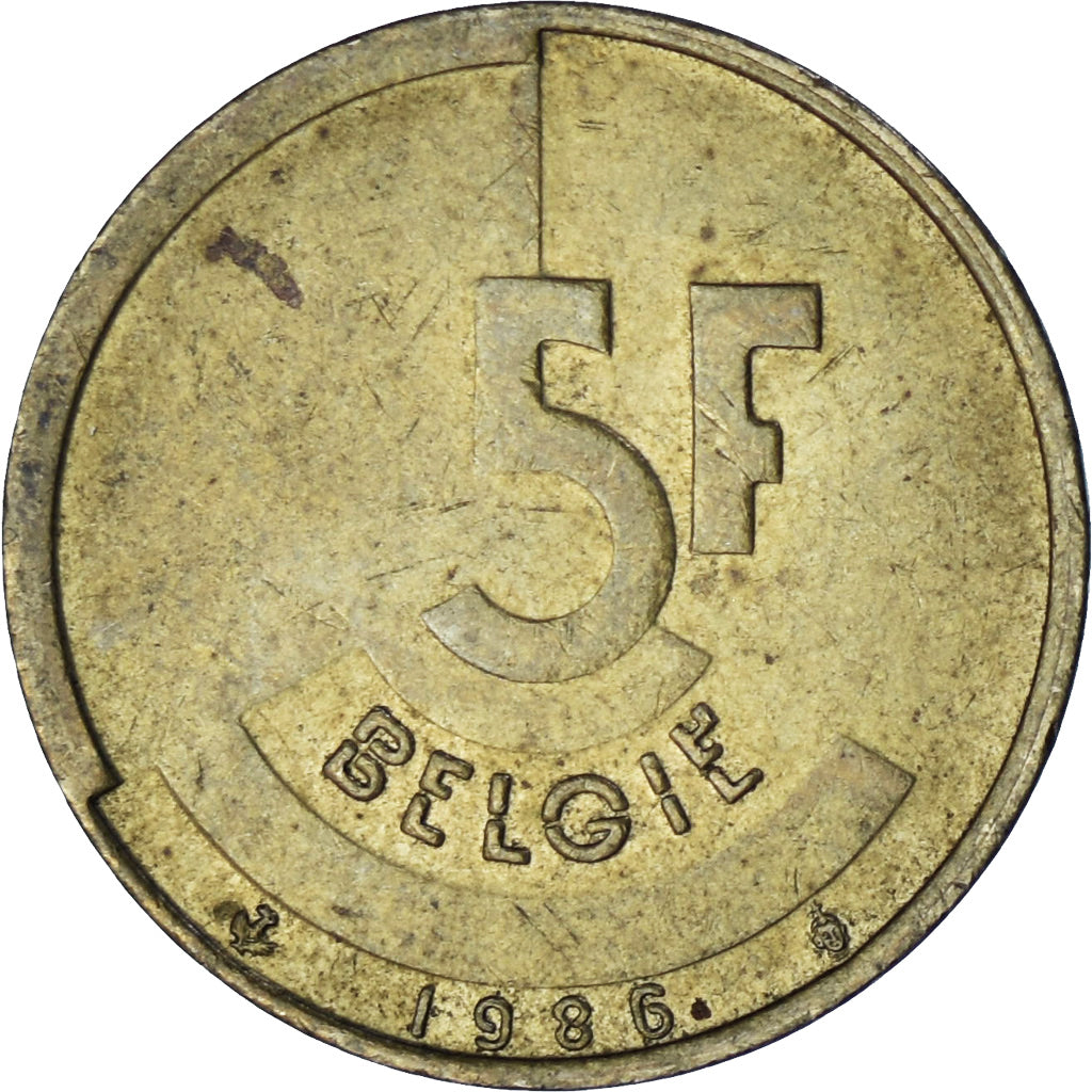 Belgio, 5 Francs, 1986