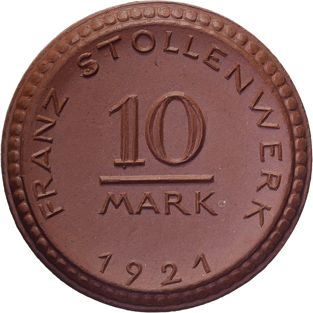 Duitsland, Weimarrepubliek, Stadt Köln, 10 Mark, 1921, UNC-, Porselein