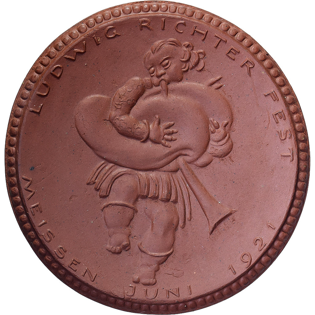 NIEMCY, REP. WEIMARSKA, Stadt Sachsen, 10 Mark, 1921, MS(63), Porcelana