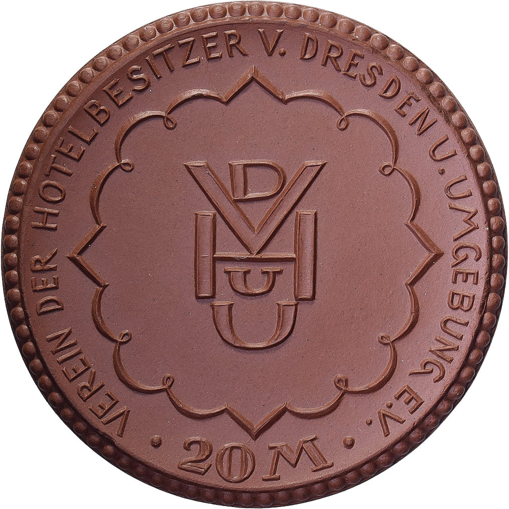 Deutschland, Weimarer Republik, Stadt Dresden, 20 Mark, 1921, UNZ, Porzellan