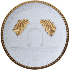 Weimar Republic, Stadt Dresden, 20 Mark, 1921, Gilded, MS(63), Porcelain
