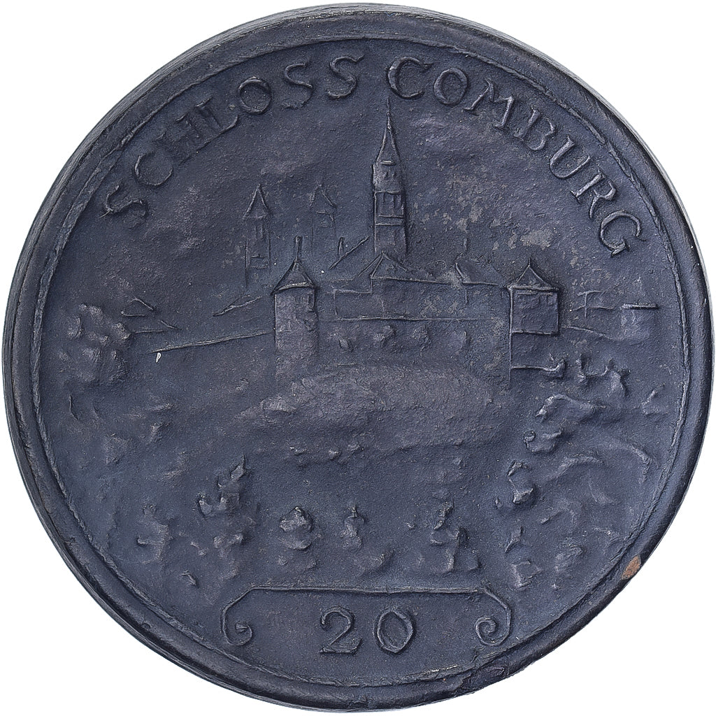 Weimar Republic, Stadt Schwäbisch Hall, 20 Mark, 1922, MS(63), Porcelain