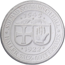 Weimar Republic, Stadt Schwäbisch Hall, 20 Mark, 1922, AU(55-58), Porcelain
