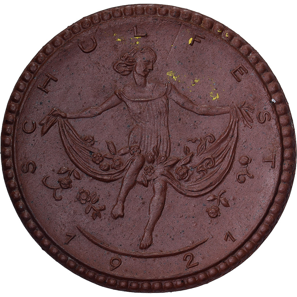 Alemania, medalla, Höhere Mädchenschule, Meissen, 1921, Porcelana, SC