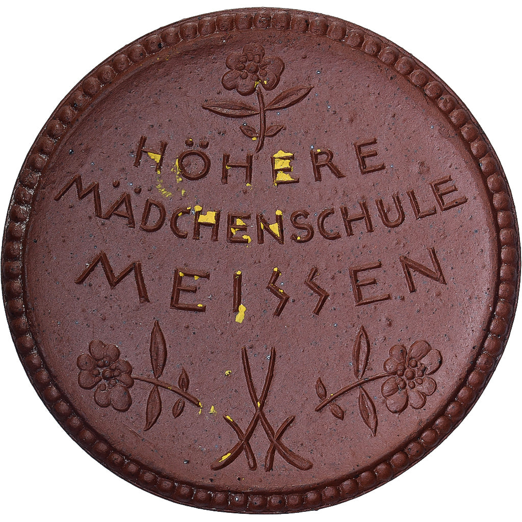 Alemania, medalla, Höhere Mädchenschule, Meissen, 1921, Porcelana, SC