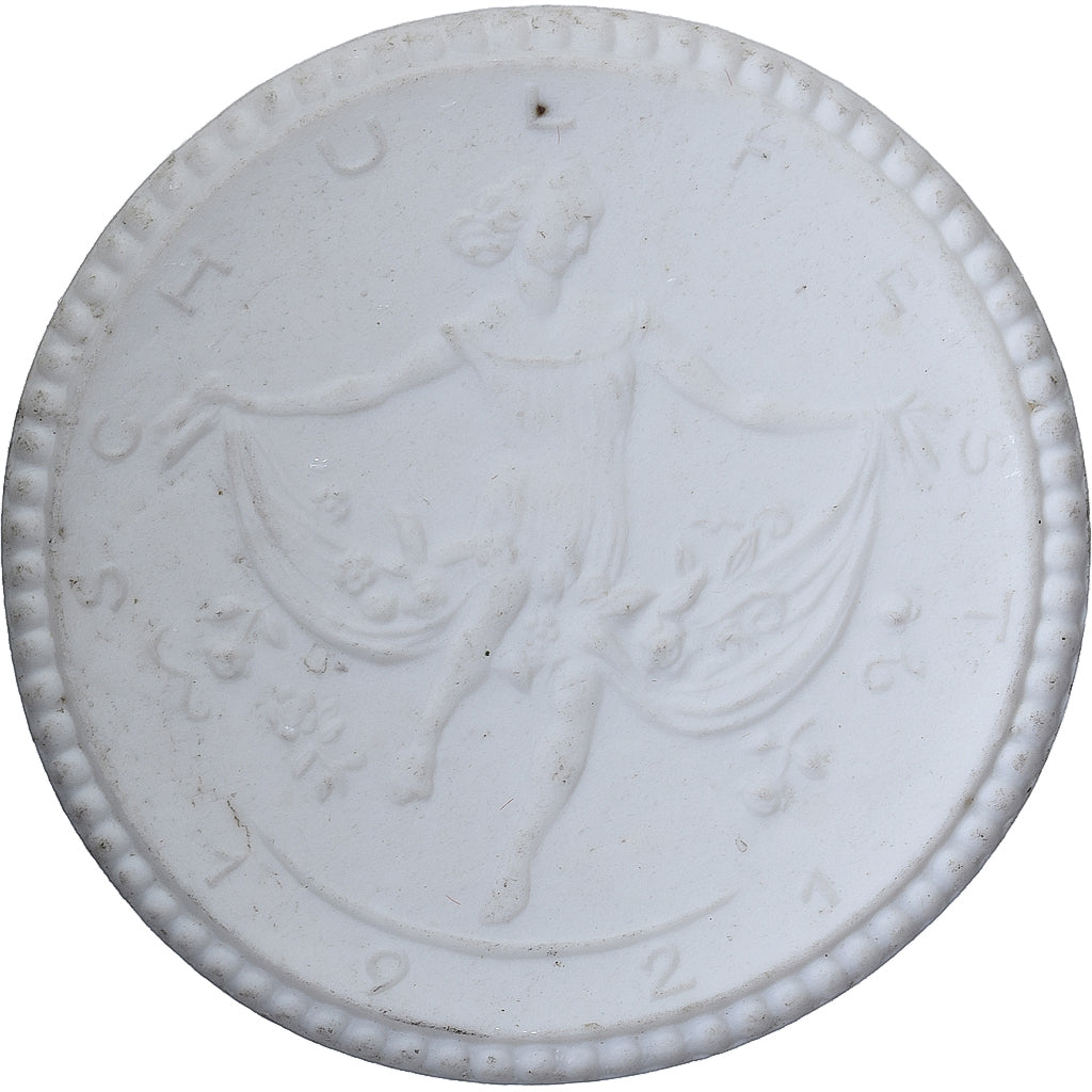 Alemanha, medalha, Höhere Mädchenschule, Meissen, 1921, Porcelana, MS(63)