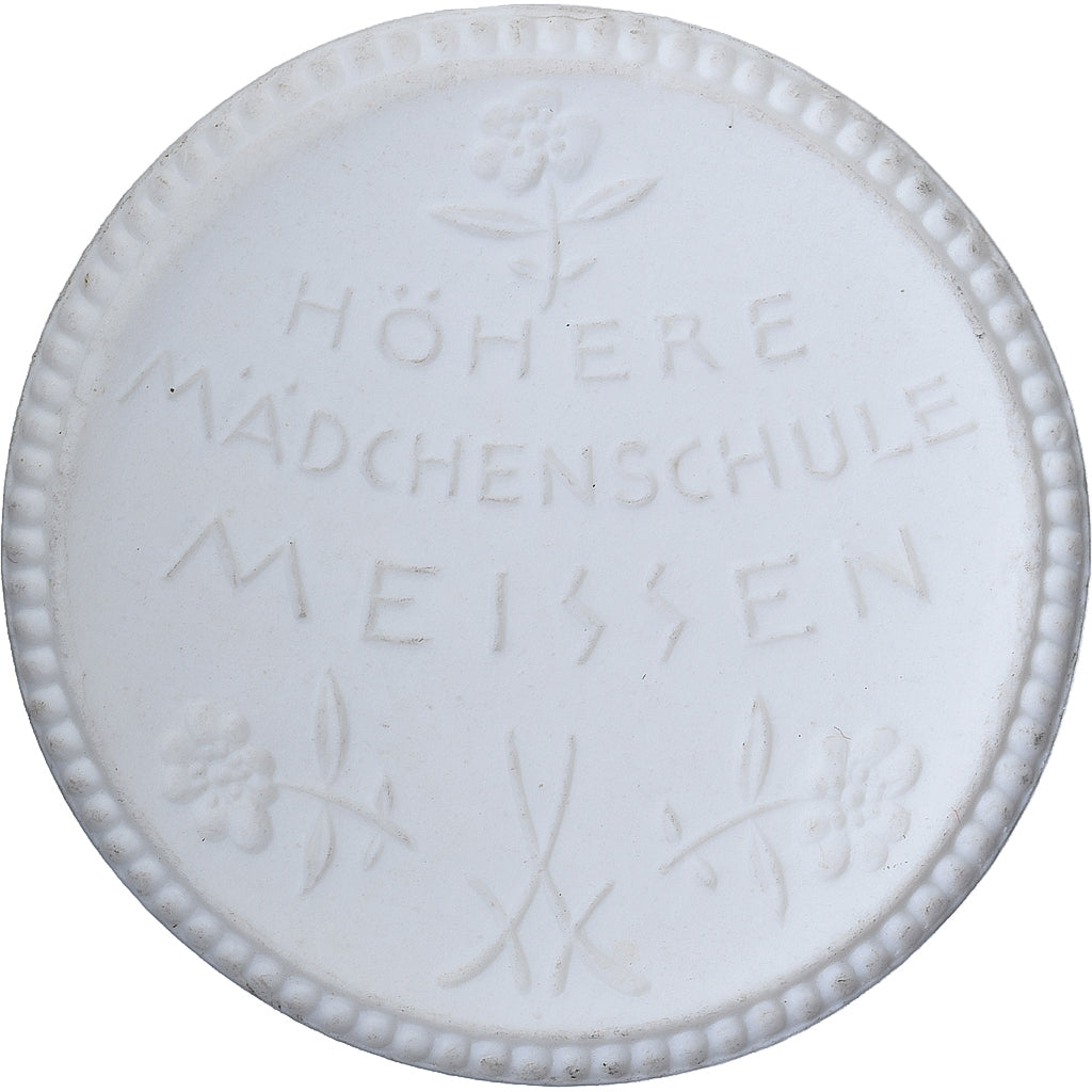 Alemanha, medalha, Höhere Mädchenschule, Meissen, 1921, Porcelana, MS(63)