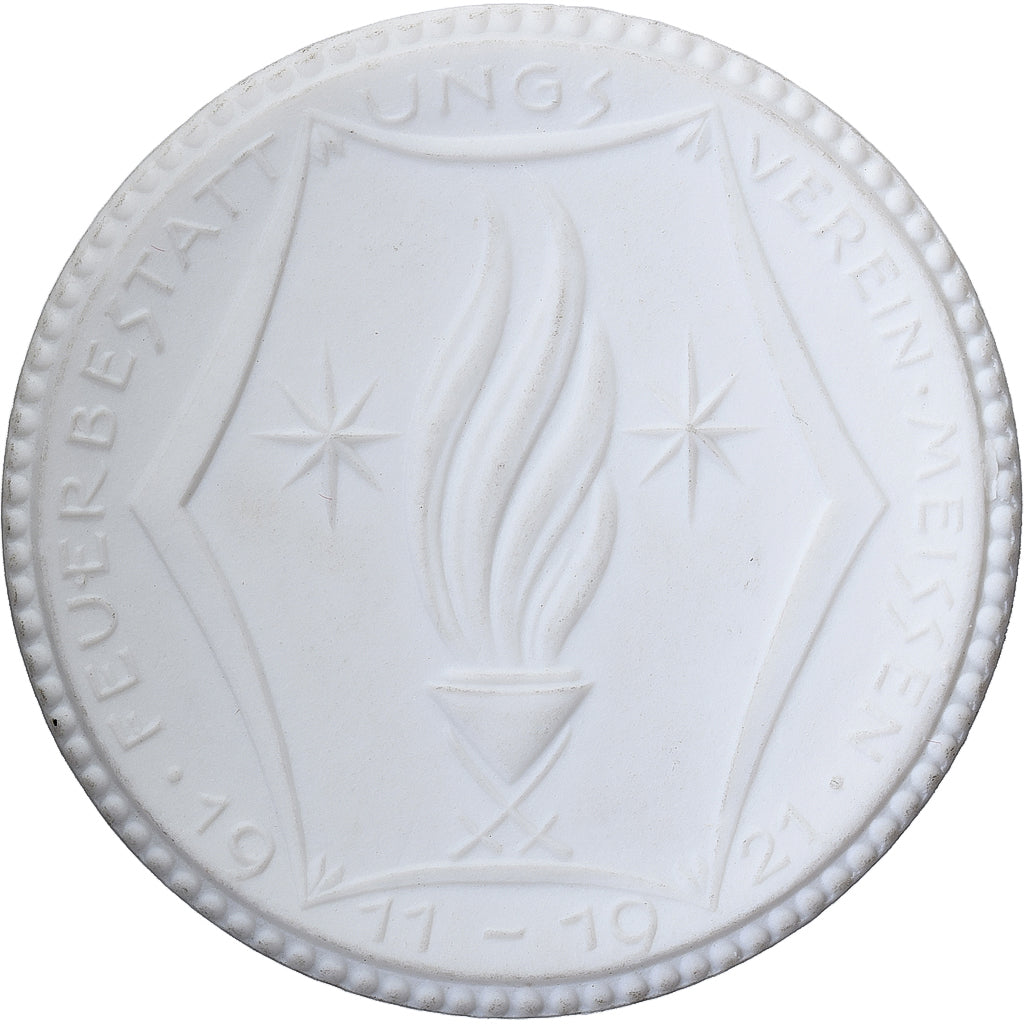 Germania, medaglia, Verein für Feuerbestattung, Meissen, 1921, Porcellana, SPL