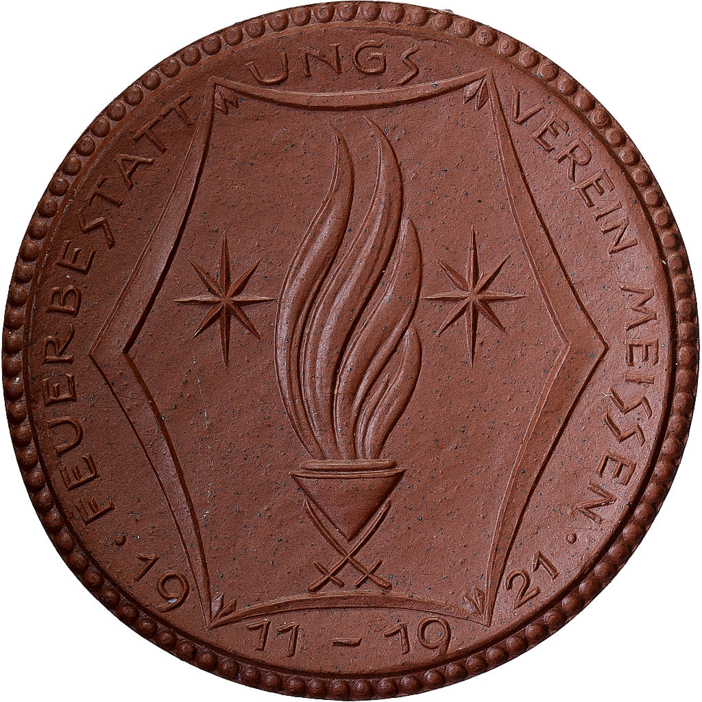 Germania, medaglia, Verein für Feuerbestattung, Meissen, 1921, Porcellana, SPL