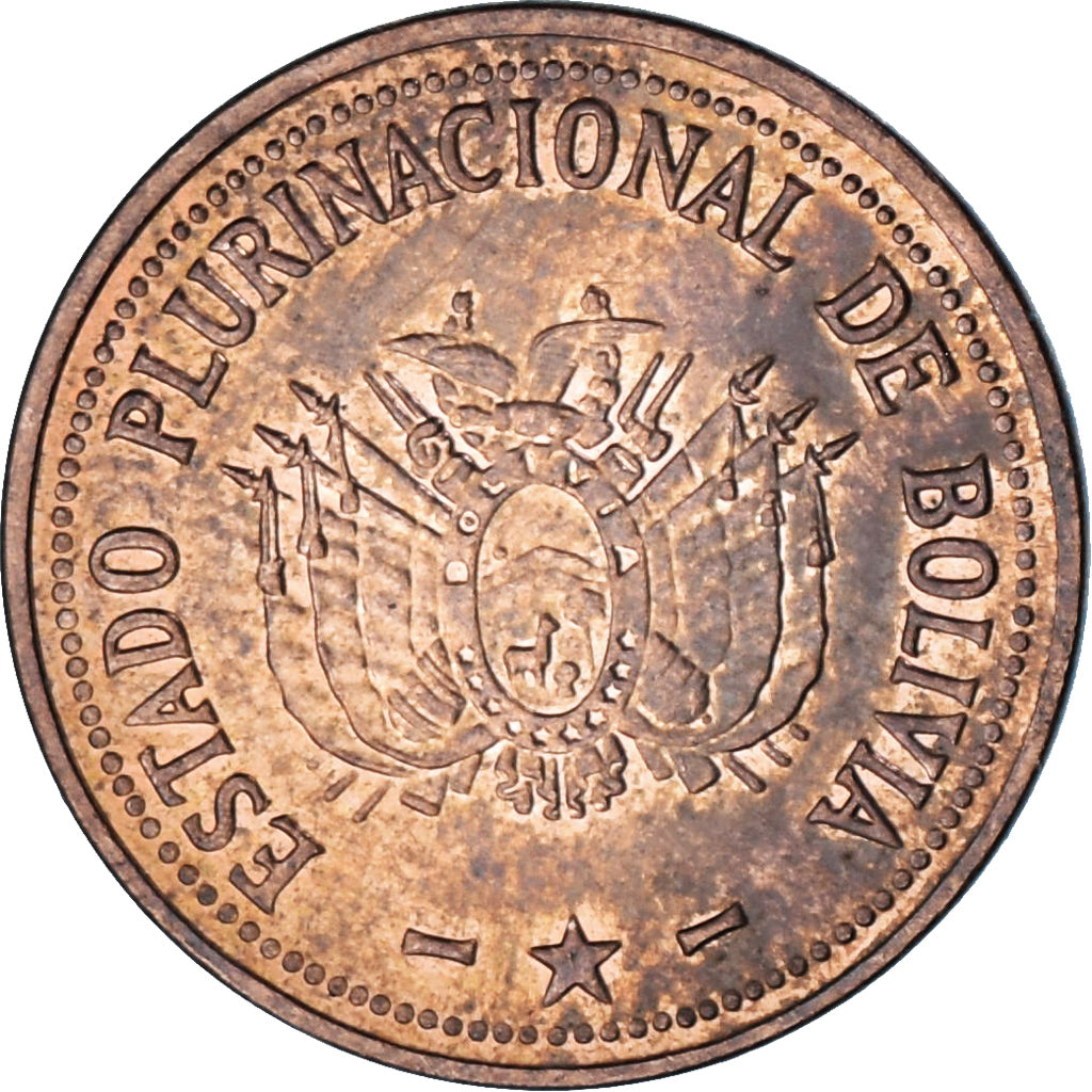 Bolivia, 10 Centavos, 2012