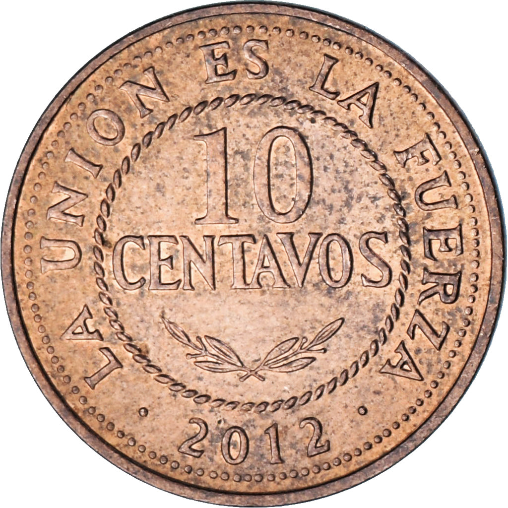 Bolivia, 10 Centavos, 2012