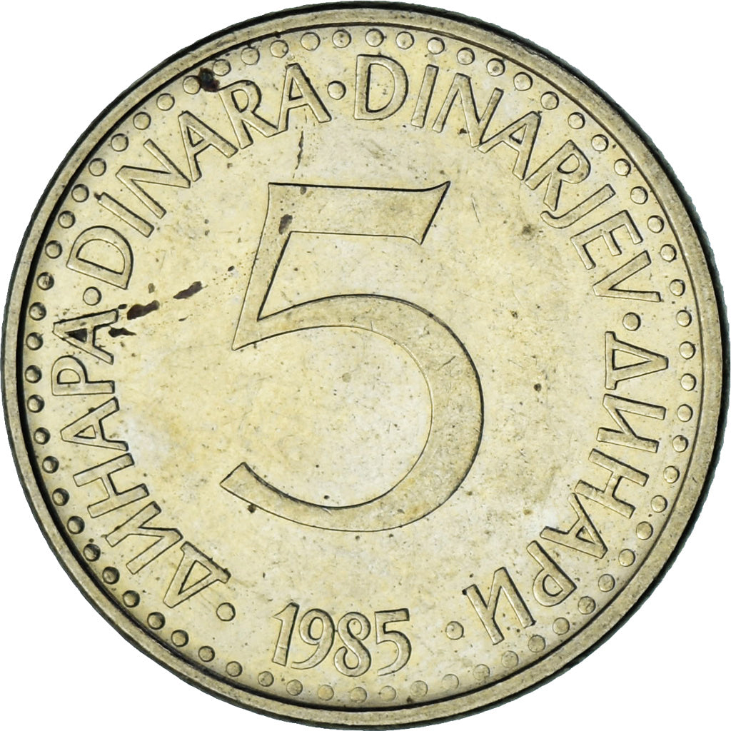 Jugoslawien, 5 Dinara, 1985