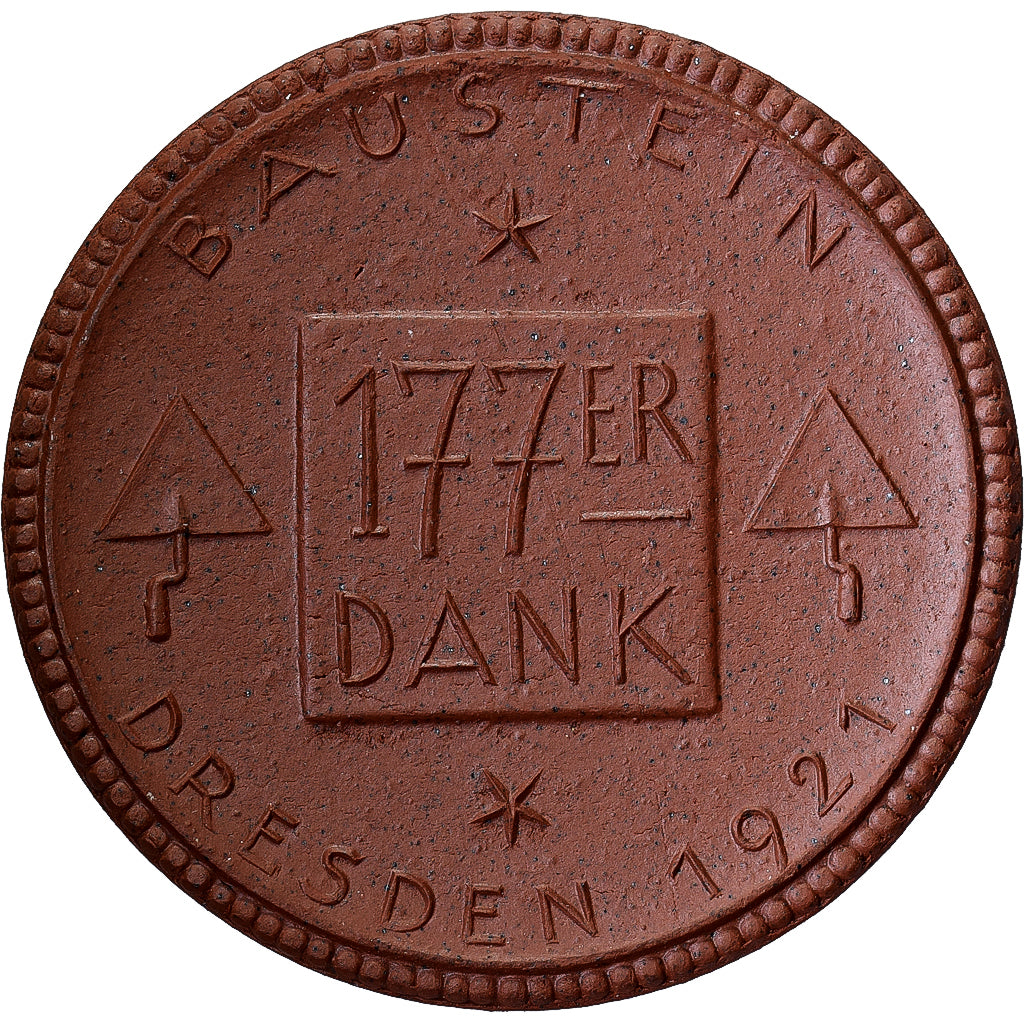 Germania, medaglia, 177e, Baustein, Dresden, 1921, Porcellana, SPL