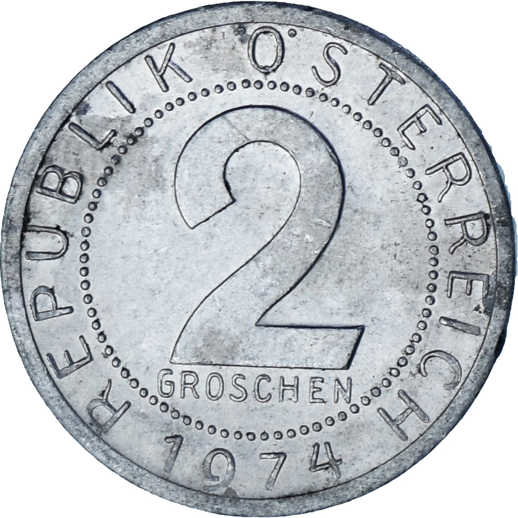 Österreich, 2 Groschen, 1974
