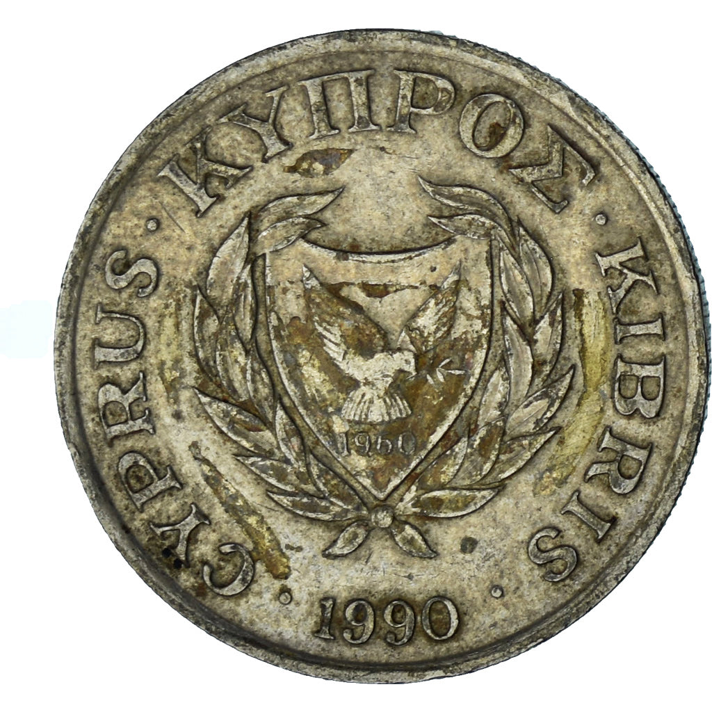 Cyprus, 10 Cents, 1990