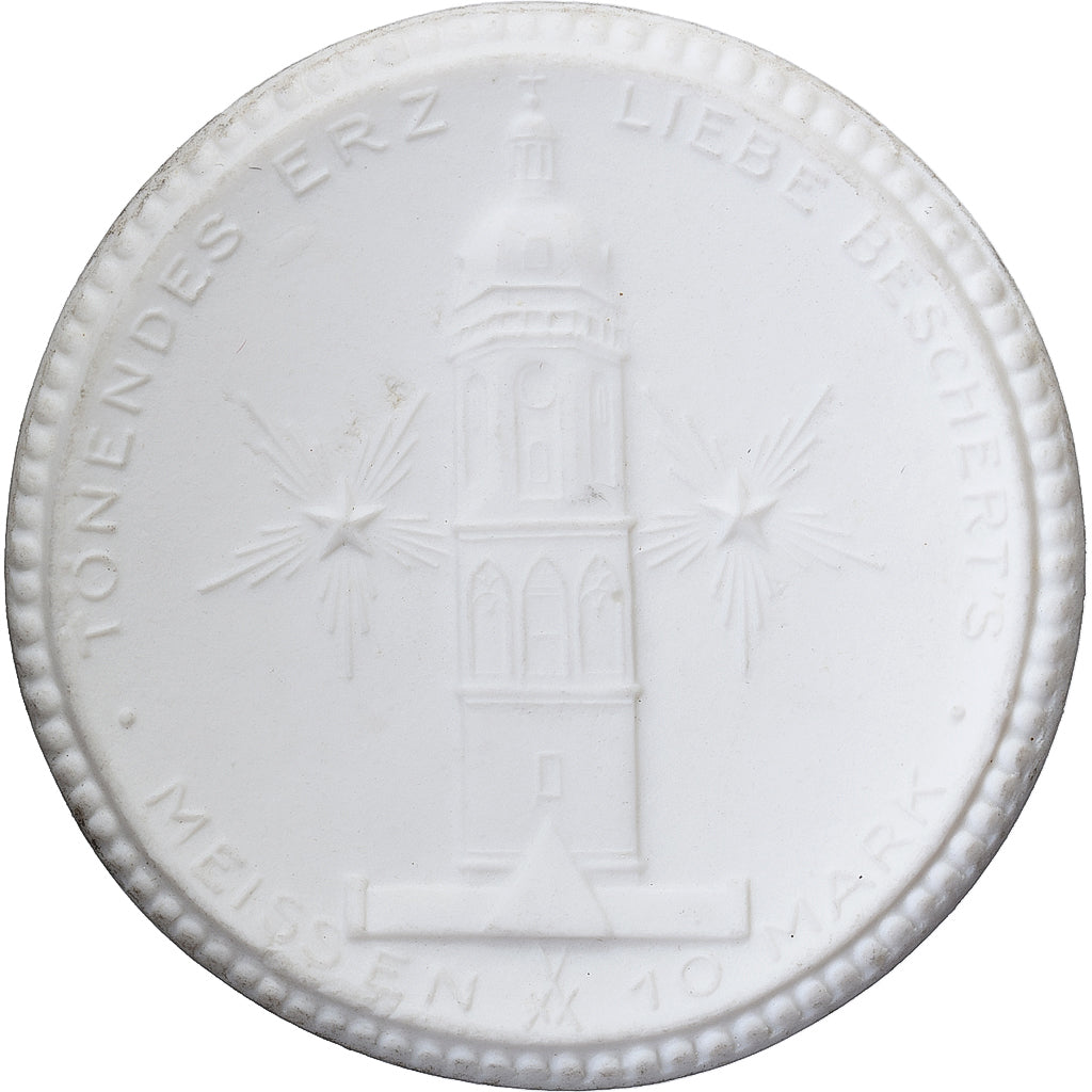 NIEMCY, REP. WEIMARSKA, Stadt Meissen, 10 Mark, 1921, MS(63), Porcelana