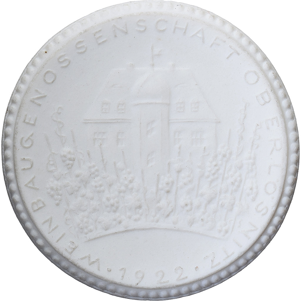 Germania, medaglia, Oberlosnitz, Weinbaugenossenschaft, 1922, Porcellana, SPL