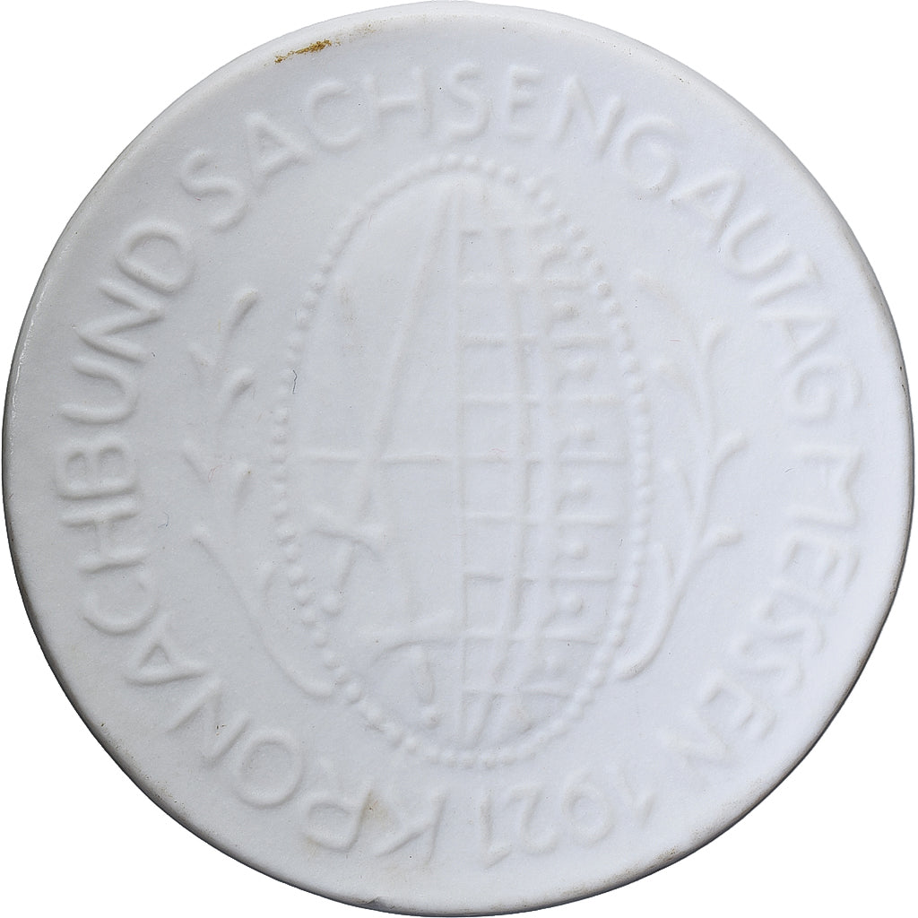 Germania, medaglia, Kronachbund Sachsengautag Meissen, 1921, Porcellana, SPL-