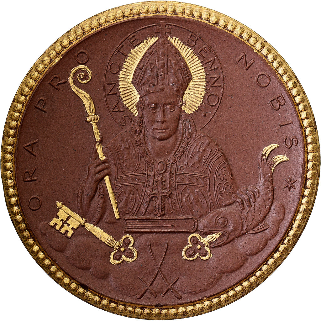 Germany, Medal, Re-establishment of the Diocese of Meissen, 1921, Porcelain